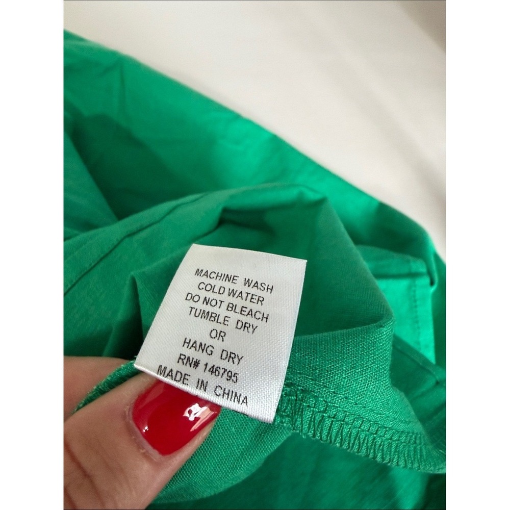 4SI3NNA Emerald Green Spaghetti-Strap Wrap Mini Dress - Picture 10 of 10